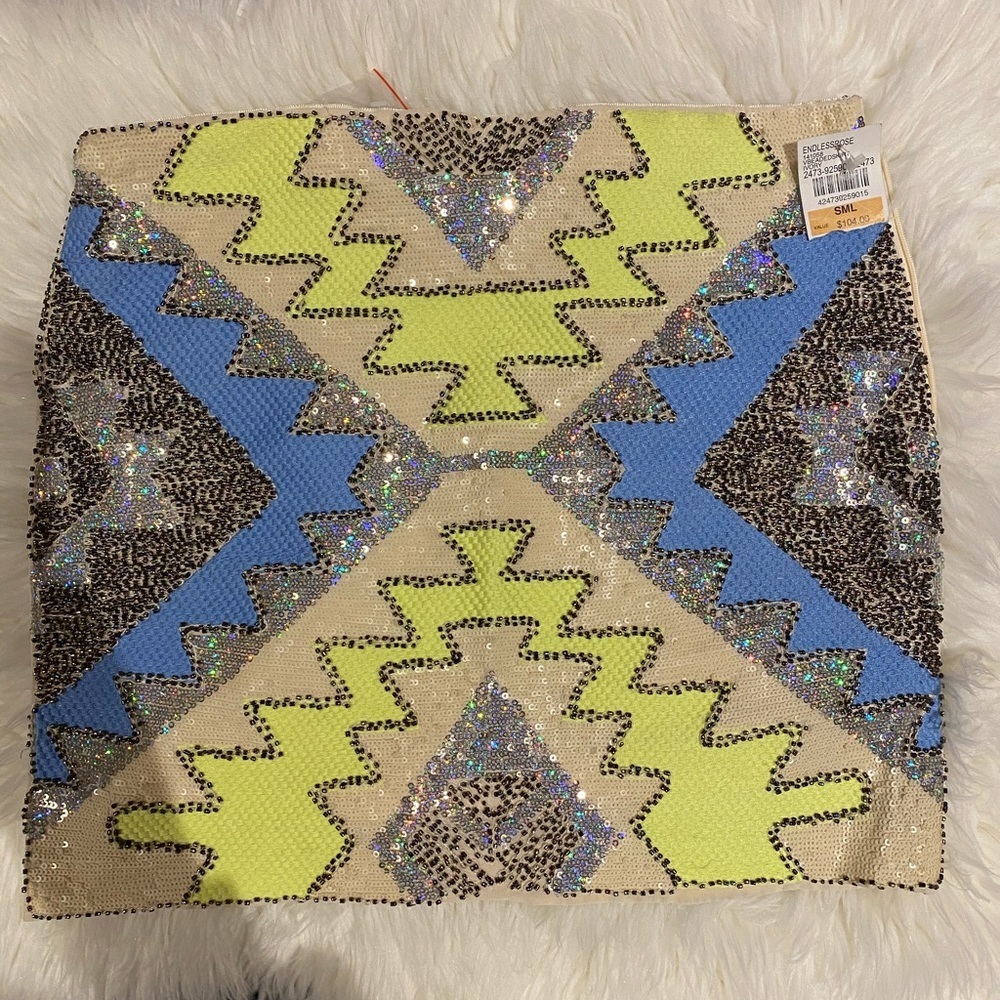 Endless Rose beaded neon skirt NWT size small